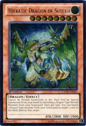 Image of Hieratic Dragon of Sutekh [GAOV-EN025] Ultimate Rare