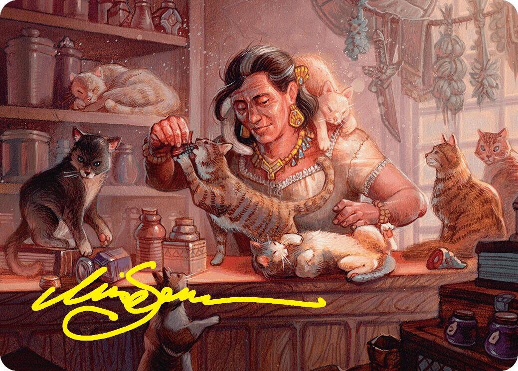 Image of Cat Collector Art Card (1/54) (Gold-Stamped Signature) [Foundations Art Series]