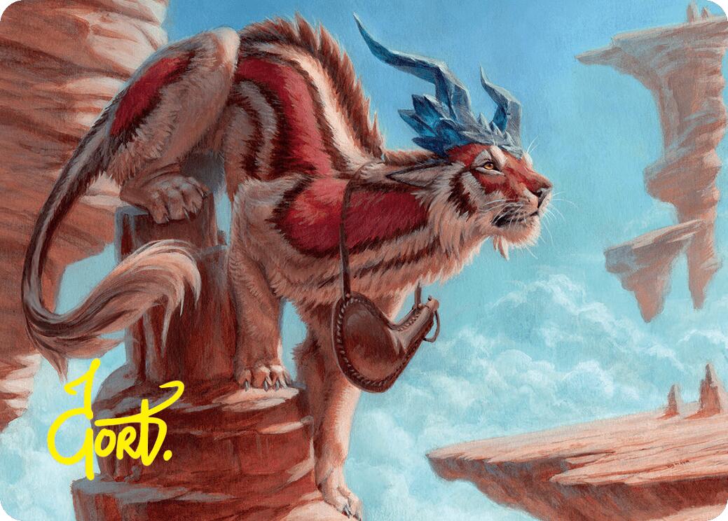 Image of Felidar Savior Art Card (3/54) (Gold-Stamped Signature) [Foundations Art Series]