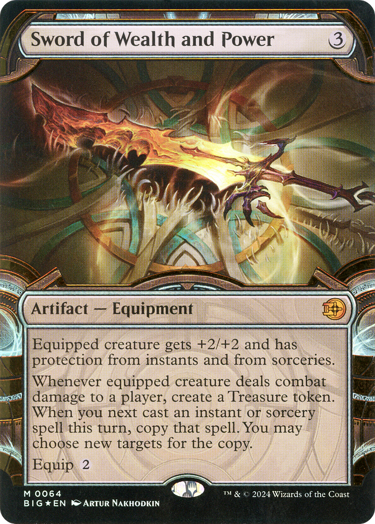 Image of Sword of Wealth and Power (Showcase) (Raised Foil) [Outlaws of Thunder Junction: The Big Score]