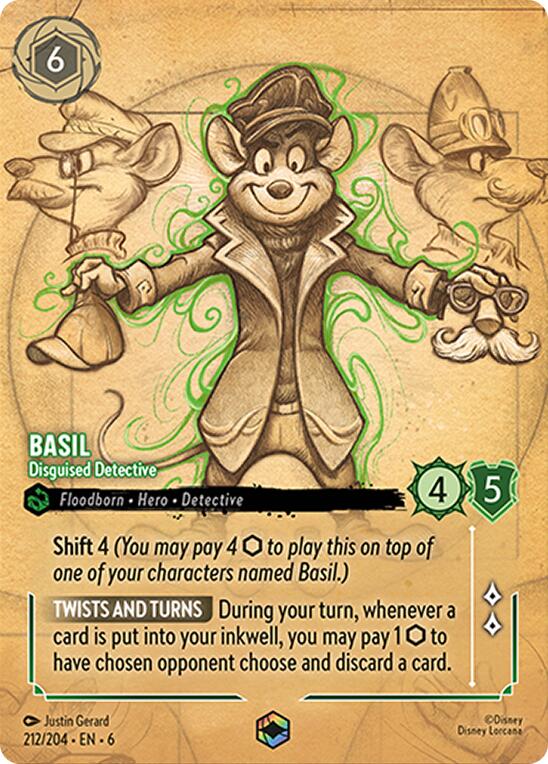 Image of Basil - Disguised Detective (Enchanted) (212/204) [Azurite Sea]