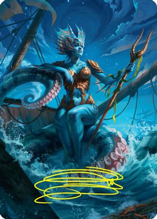 Image of Kiora, the Rising Tide Art Card (30/54) (Gold-Stamped Signature) [Foundations Art Series]