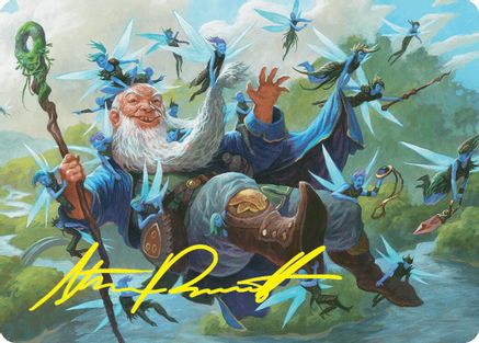 Image of Mischievous Mystic Art Card (7/54) (Gold-Stamped Signature) [Foundations Art Series]