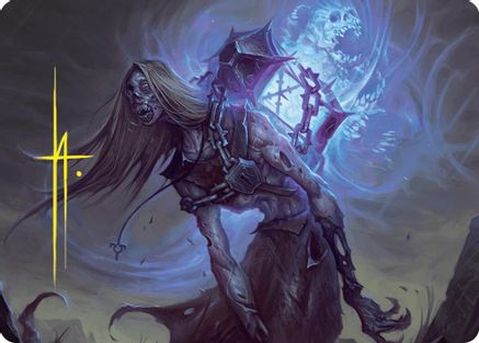 Image of Soul-Shackled Zombie Art Card (9/54) (Gold-Stamped Signature) [Foundations Art Series]