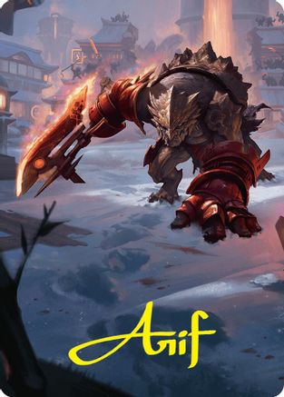 Image of Searslicer Goblin Art Card (39/54) (Gold-Stamped Signature) [Foundations Art Series]