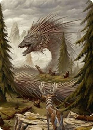 Image of Quilled Greatwurm Art Card (44/54) [Foundations Art Series]