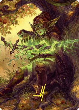 Image of Reclamation Sage Art Card (45/54) (Gold-Stamped Signature) [Foundations Art Series]