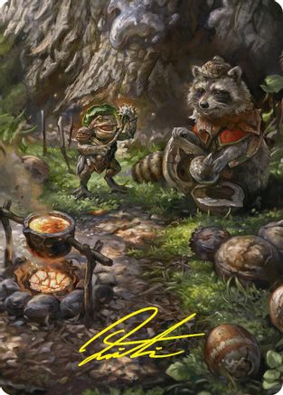 Image of Sylvan Scavenging Art Card (46/54) (Gold-Stamped Signature) [Foundations Art Series]