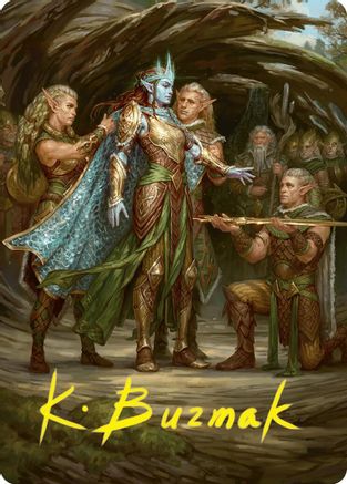 Image of Lathril, Blade of the Elves Art Card (48/54) (Gold-Stamped Signature) [Foundations Art Series]