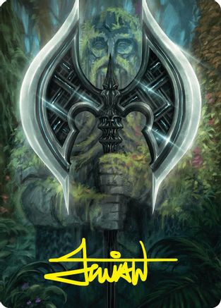 Image of Leyline Axe Art Card (49/54) (Gold-Stamped Signature) [Foundations Art Series]