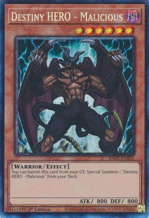 Image of Destiny HERO - Malicious (CR) [RA03-EN001] Prismatic Collector's Rare