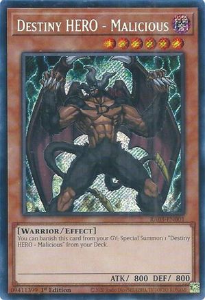 Image of Destiny HERO - Malicious (Secret Rare) [RA03-EN001] Secret Rare