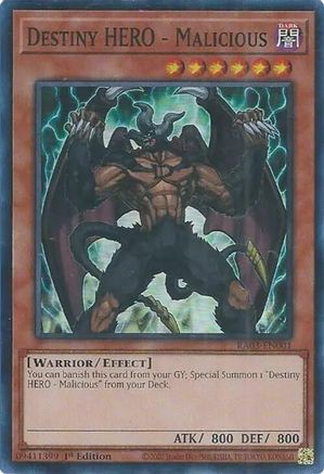Image of Destiny HERO - Malicious [RA03-EN001] Super Rare