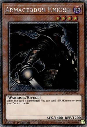 Image of Armageddon Knight (Platinum Secret Rare) [RA03-EN002] Platinum Secret Rare