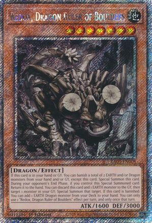 Image of Redox, Dragon Ruler of Boulders (Platinum Secret Rare) [RA03-EN008] Platinum Secret Rare
