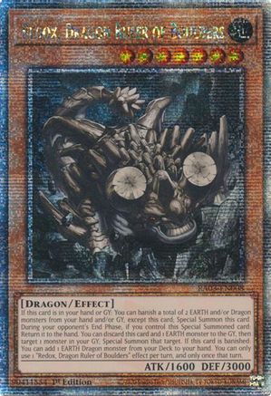 Image of Redox, Dragon Ruler of Boulders (Quarter Century Secret Rare) [RA03-EN008] Quarter Century Secret Rare