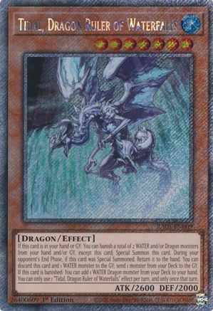 Image of Tidal, Dragon Ruler of Waterfalls (Platinum Secret Rare) [RA03-EN009] Platinum Secret Rare