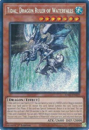 Image of Tidal, Dragon Ruler of Waterfalls (Secret Rare) [RA03-EN009] Secret Rare