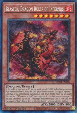 Image of Blaster, Dragon Ruler of Infernos (CR) [RA03-EN010] Prismatic Collector's Rare