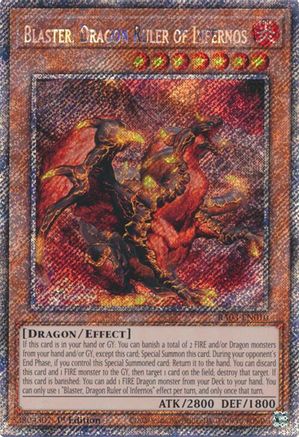 Image of Blaster, Dragon Ruler of Infernos (Platinum Secret Rare) [RA03-EN010] Platinum Secret Rare