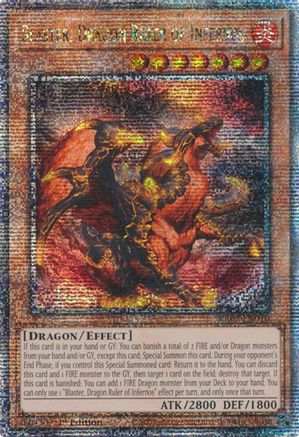 Image of Blaster, Dragon Ruler of Infernos (Quarter Century Secret Rare) [RA03-EN010] Quarter Century Secret Rare