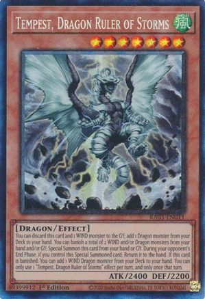 Image of Tempest, Dragon Ruler of Storms (CR) [RA03-EN011] Prismatic Collector's Rare