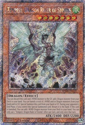 Image of Tempest, Dragon Ruler of Storms (Platinum Secret Rare) [RA03-EN011] Platinum Secret Rare
