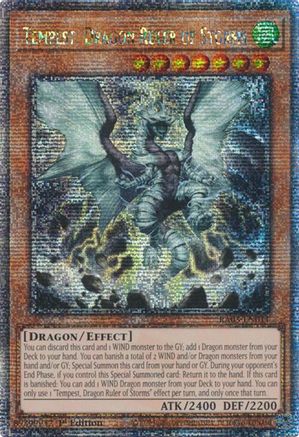 Image of Tempest, Dragon Ruler of Storms (Quarter Century Secret Rare) [RA03-EN011] Quarter Century Secret Rare