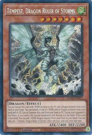 Image of Tempest, Dragon Ruler of Storms (Secret Rare) [RA03-EN011] Secret Rare