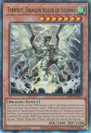 Image of Tempest, Dragon Ruler of Storms (UTR) [RA03-EN011] Prismatic Ultimate Rare