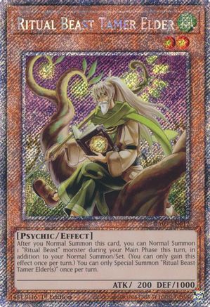 Image of Ritual Beast Tamer Elder (Platinum Secret Rare) [RA03-EN012] Platinum Secret Rare