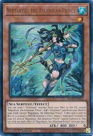 Image of Neptabyss, the Atlantean Prince (UR) [RA03-EN013] Ultra Rare