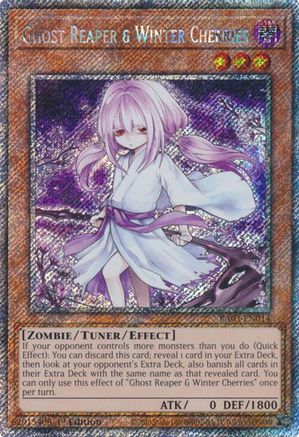 Image of Ghost Reaper & Winter Cherries (Alternate Art) (Platinum Secret Rare) [RA03-EN014] Platinum Secret Rare