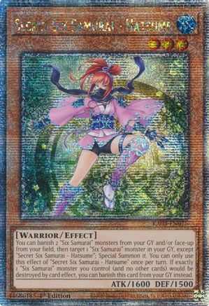 Image of Secret Six Samurai - Hatsume (Quarter Century Secret Rare) [RA03-EN016] Quarter Century Secret Rare