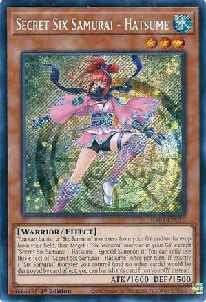 Image of Secret Six Samurai - Hatsume (Secret Rare) [RA03-EN016] Secret Rare