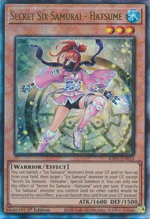 Image of Secret Six Samurai - Hatsume (UTR) [RA03-EN016] Prismatic Ultimate Rare