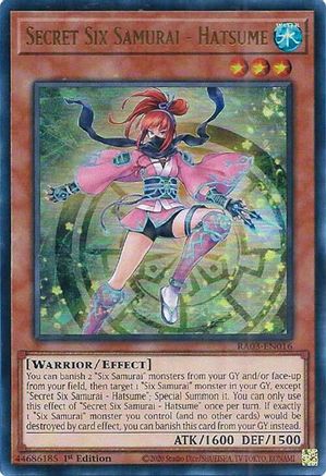 Image of Secret Six Samurai - Hatsume (UR) [RA03-EN016] Ultra Rare