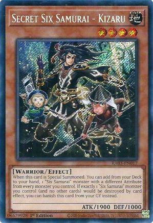 Image of Secret Six Samurai - Kizaru (Secret Rare) [RA03-EN017] Secret Rare