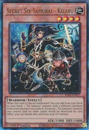 Image of Secret Six Samurai - Kizaru (UTR) [RA03-EN017] Prismatic Ultimate Rare