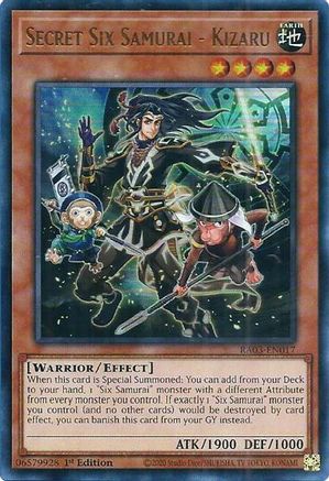 Image of Secret Six Samurai - Kizaru (UR) [RA03-EN017] Ultra Rare