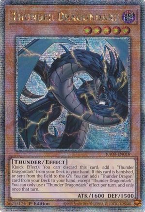 Image of Thunder Dragondark (Quarter Century Secret Rare) [RA03-EN018] Quarter Century Secret Rare