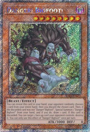 Image of Danger! Bigfoot! (Platinum Secret Rare) [RA03-EN019] Platinum Secret Rare