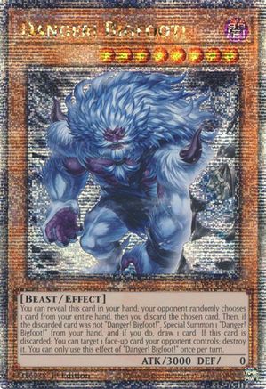 Image of Danger! Bigfoot! (Alternate Art) (Quarter Century Secret Rare) [RA03-EN019] Quarter Century Secret Rare