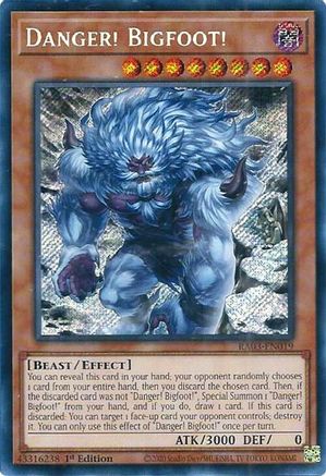 Image of Danger! Bigfoot! (Alternate Art) (Secret Rare) [RA03-EN019] Secret Rare