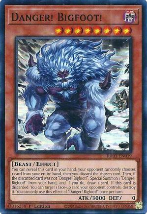 Image of Danger! Bigfoot! (Alternate Art) [RA03-EN019] Super Rare
