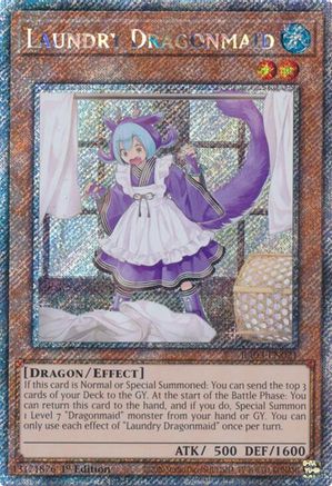 Image of Laundry Dragonmaid (Platinum Secret Rare) [RA03-EN021] Platinum Secret Rare