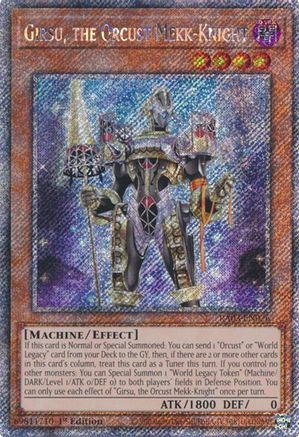 Image of Girsu, the Orcust Mekk-Knight (Platinum Secret Rare) [RA03-EN026] Platinum Secret Rare