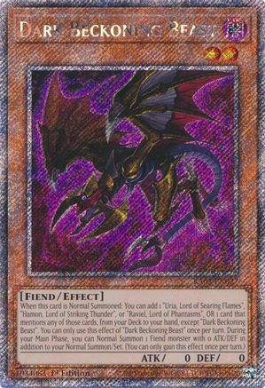 Image of Dark Beckoning Beast (Platinum Secret Rare) [RA03-EN027] Platinum Secret Rare