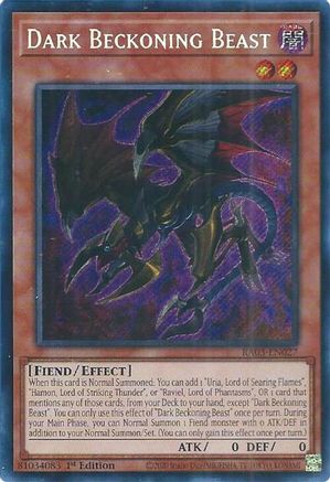 Image of Dark Beckoning Beast (Secret Rare) [RA03-EN027] Secret Rare