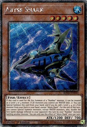 Image of Abyss Shark (Platinum Secret Rare) [RA03-EN030] Platinum Secret Rare